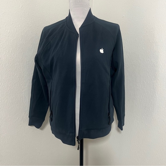 Apple Jackets & Blazers - Apple Jacket Women XS Blue/Grn Full Zip Embroidered Logo Frnt/BackTech Employee